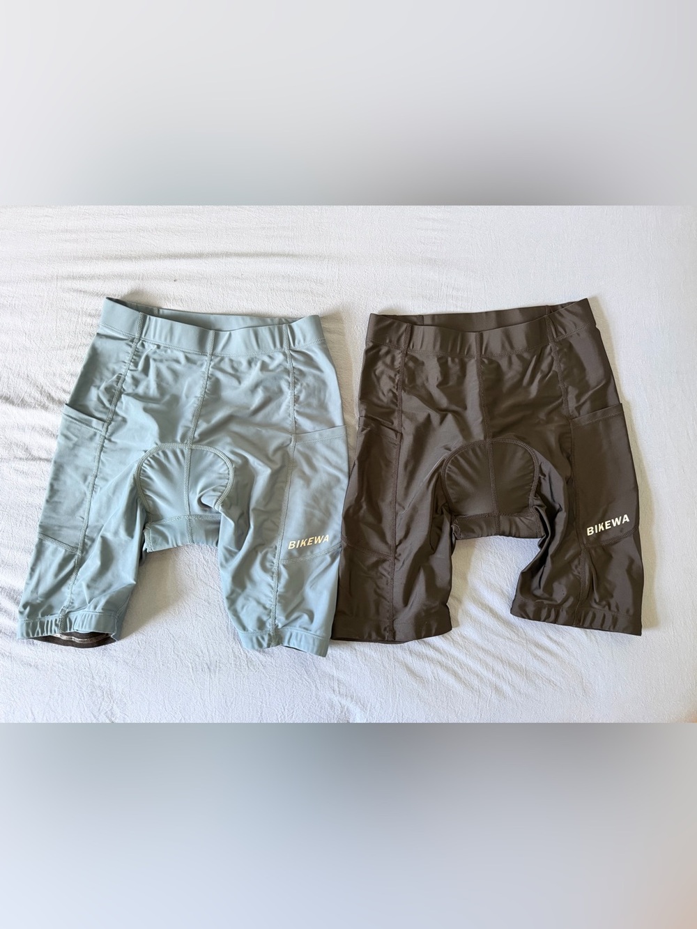 Bikewa Men’s Padded Cycling Shorts - Blue Grey and Black